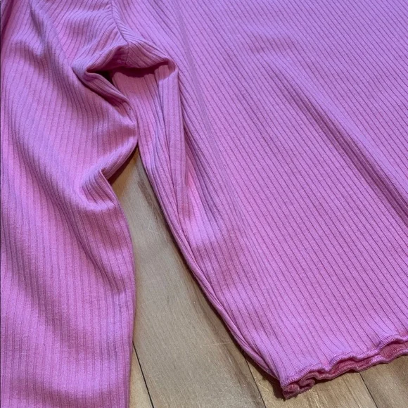Rio Pink Ribbed Top - Picture 2 of 5